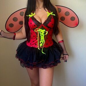 Leg Avenue Red and Black Ladybug Costume Set